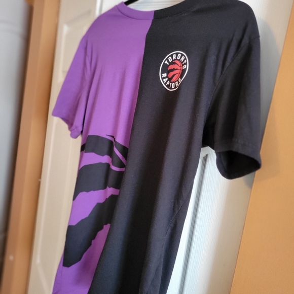 NBA TORONTO RAPTORS Womens size Medium long fit color block t shirt - Picture 4 of 5
